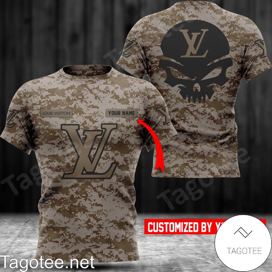 Personalized Louis Vuitton Camouflage Skull Shirt