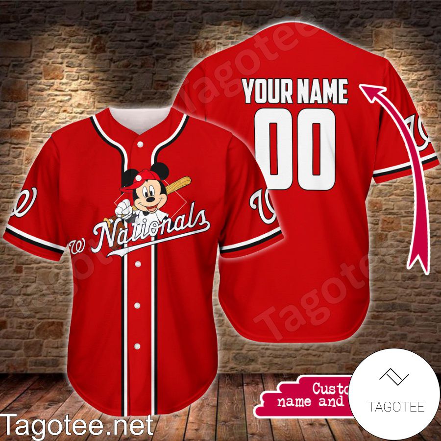 Washington Nationals Custom Name & Number Baseball Jersey Shirt