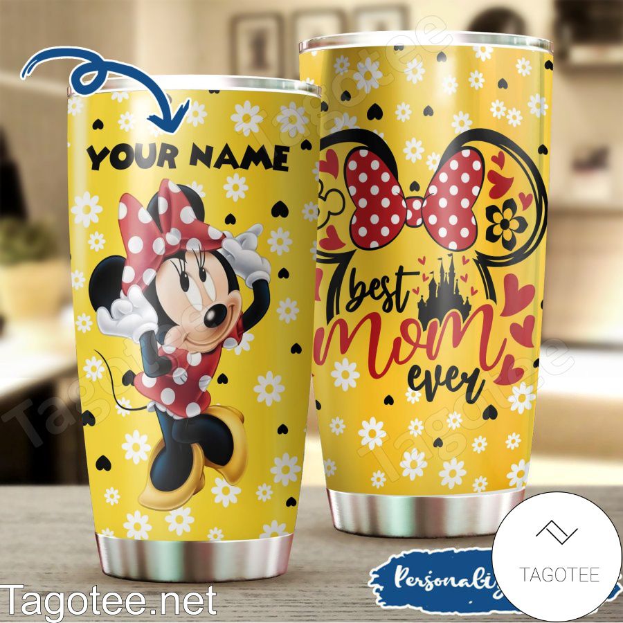 Personalized Minnie Best Mom Ever Tumbler Tagotee