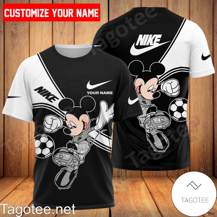 Personalized Nike Mickey Mouse Playing Soccer Shirt