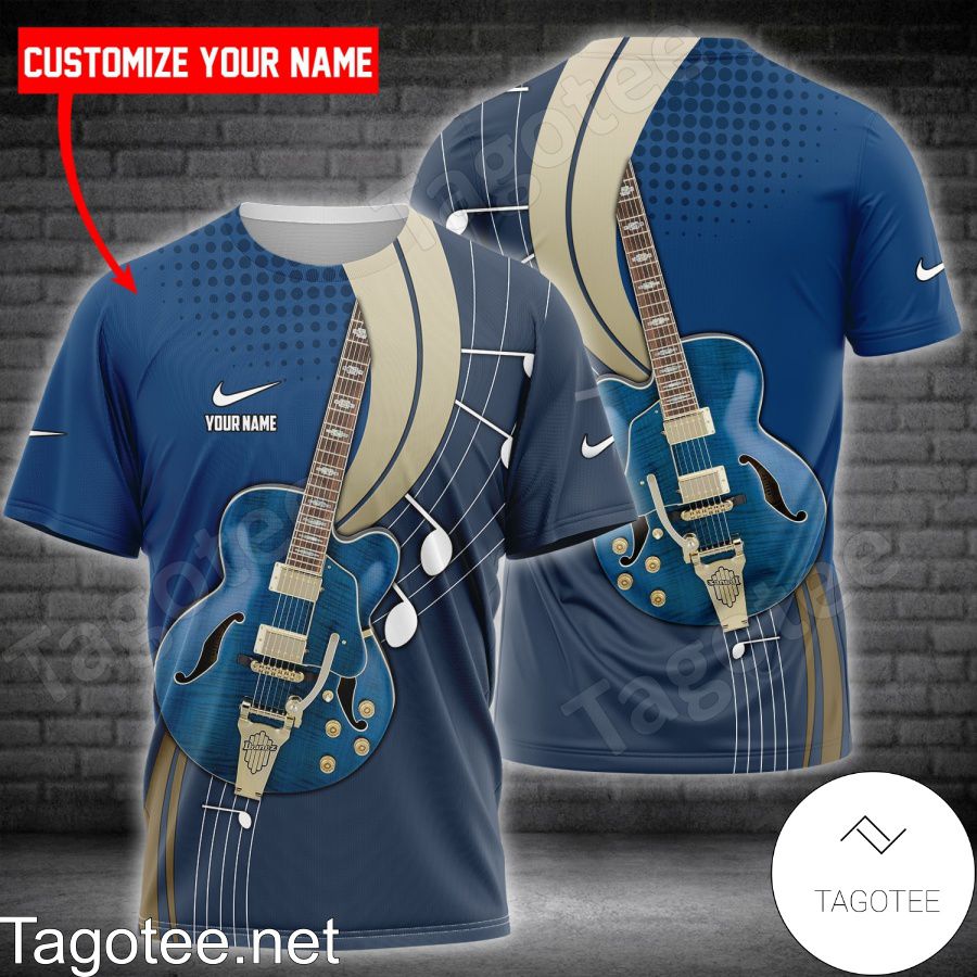 Personalized Nike With Guitar Shirt