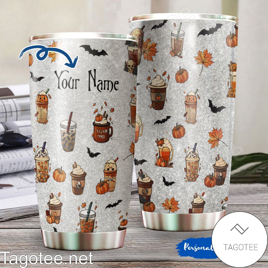 Personalized Pumpkin Spice Coffee Halloween Tumbler