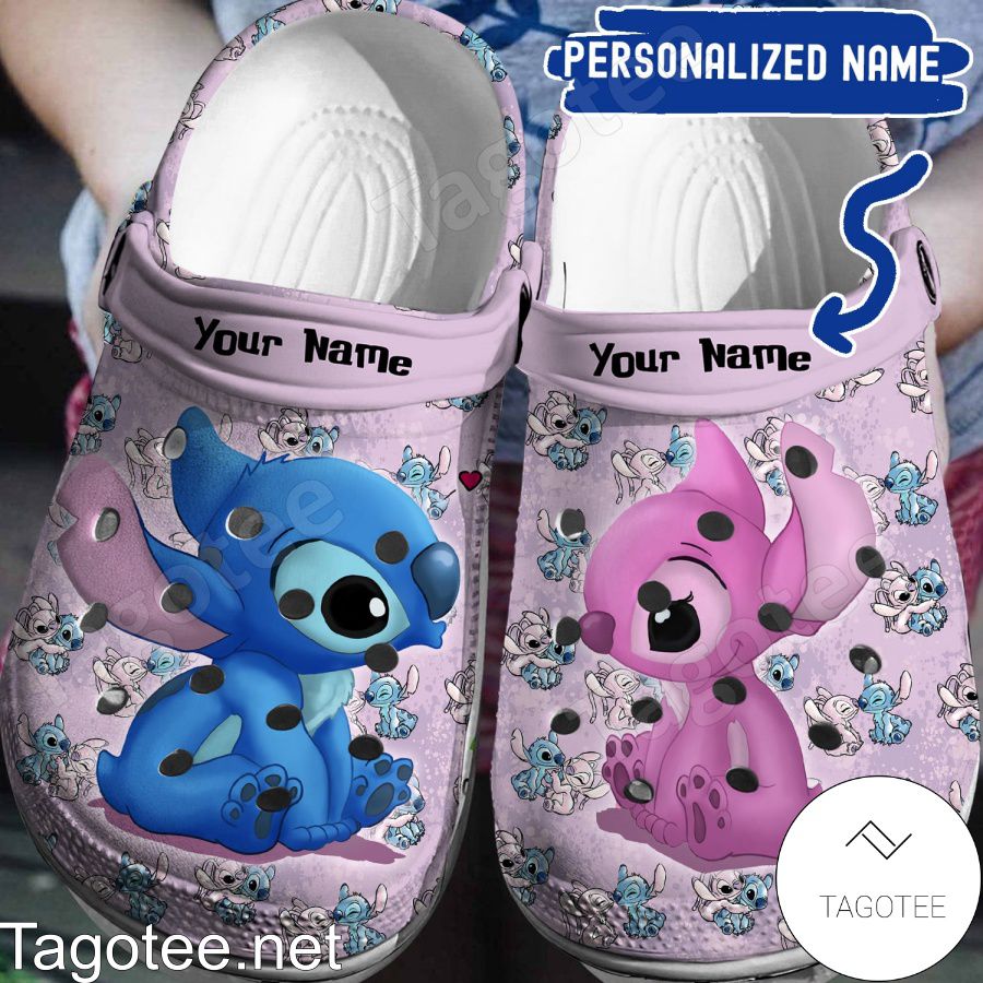 Personalized Stitch And Angel Dreams Come True Crocs Clogs - Tagotee