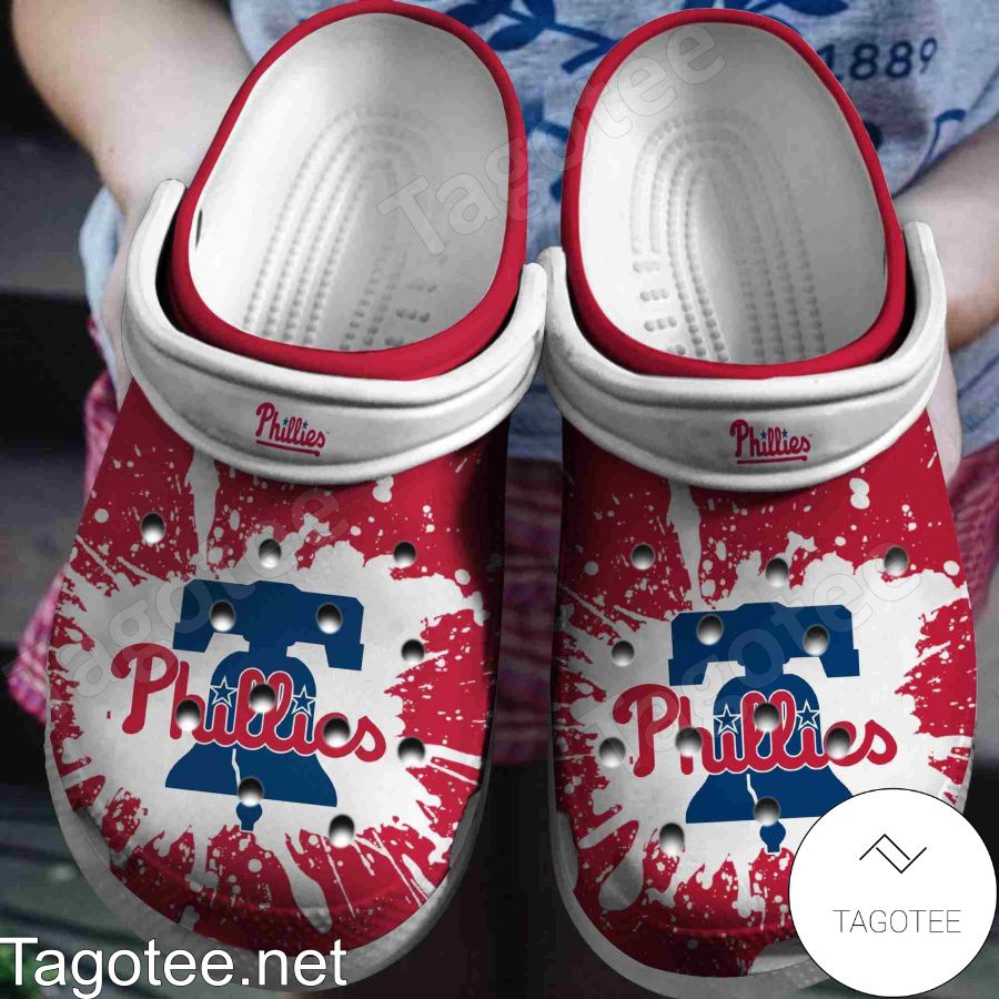 Philadelphia Phillies Logo Color Splash Crocs Clogs