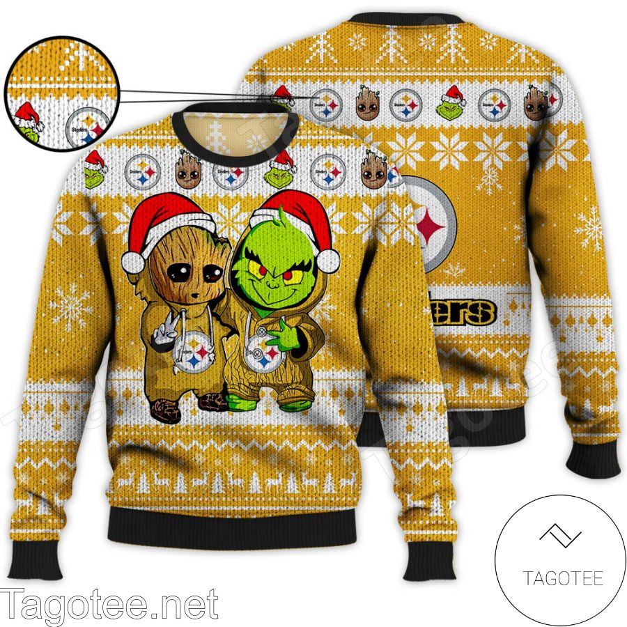 Official The Grinch hand holding ornament Pittsburgh Steelers Christmas  Shirt, Hoodie, Long Sleeved, SweatShirt