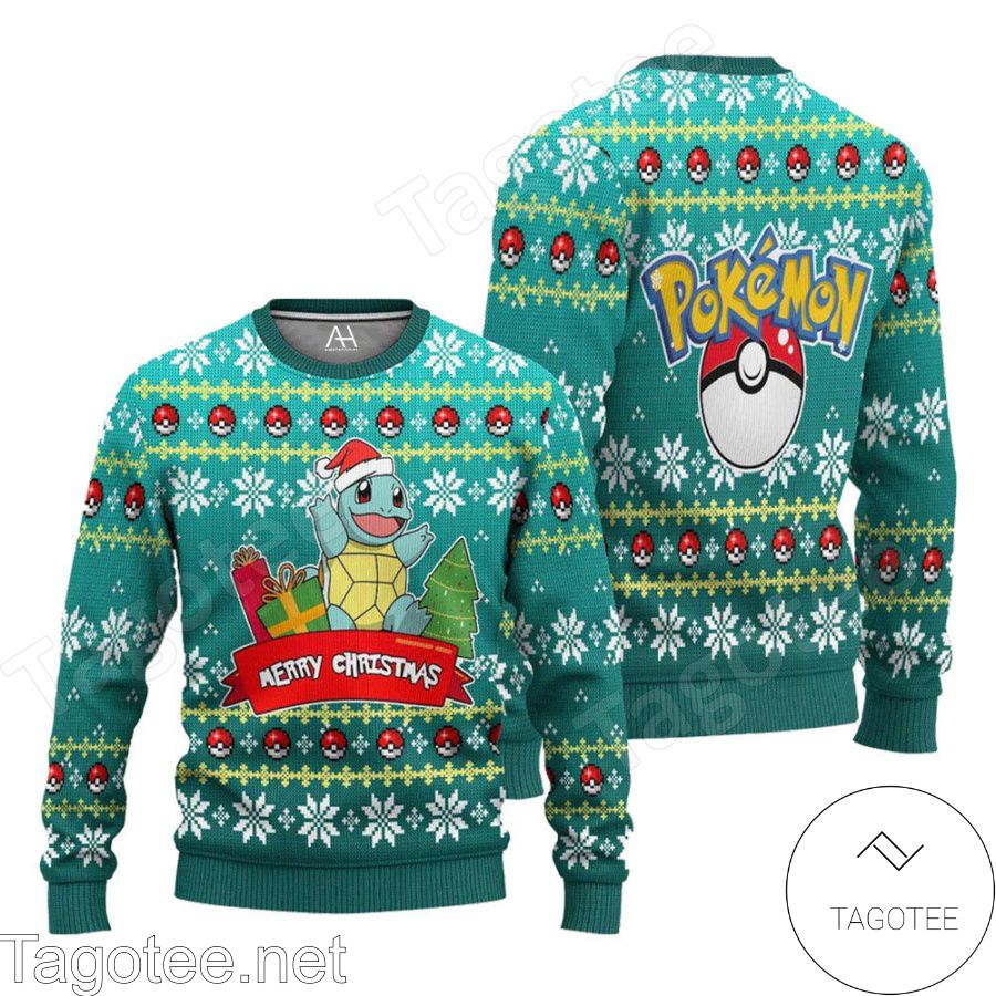 Pokemon Squirtle Merry Christmas Ugly Christmas Sweater - Tagotee