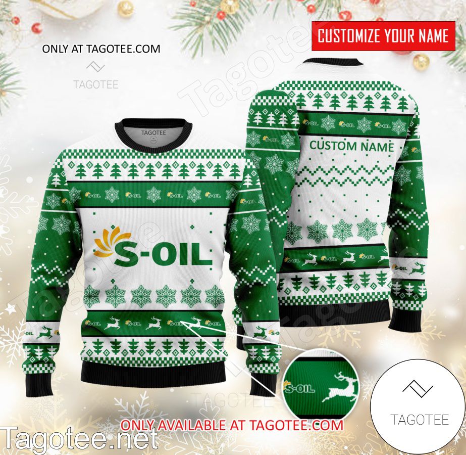 S-Oil Logo Personalized Ugly Christmas Sweater - BiShop