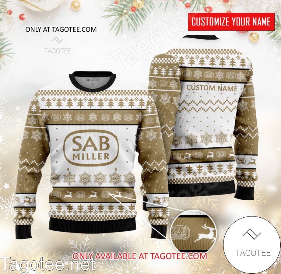 SABMiller Logo Personalized Ugly Christmas Sweater - BiShop