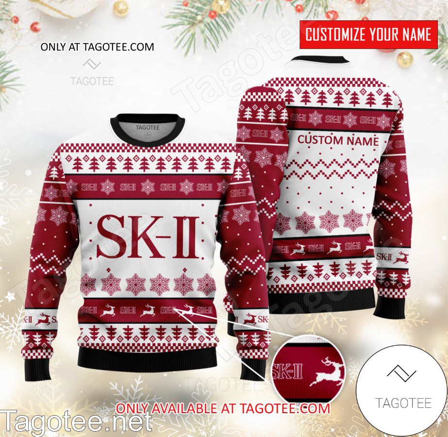 SK-II Logo Personalized Ugly Christmas Sweater - BiShop