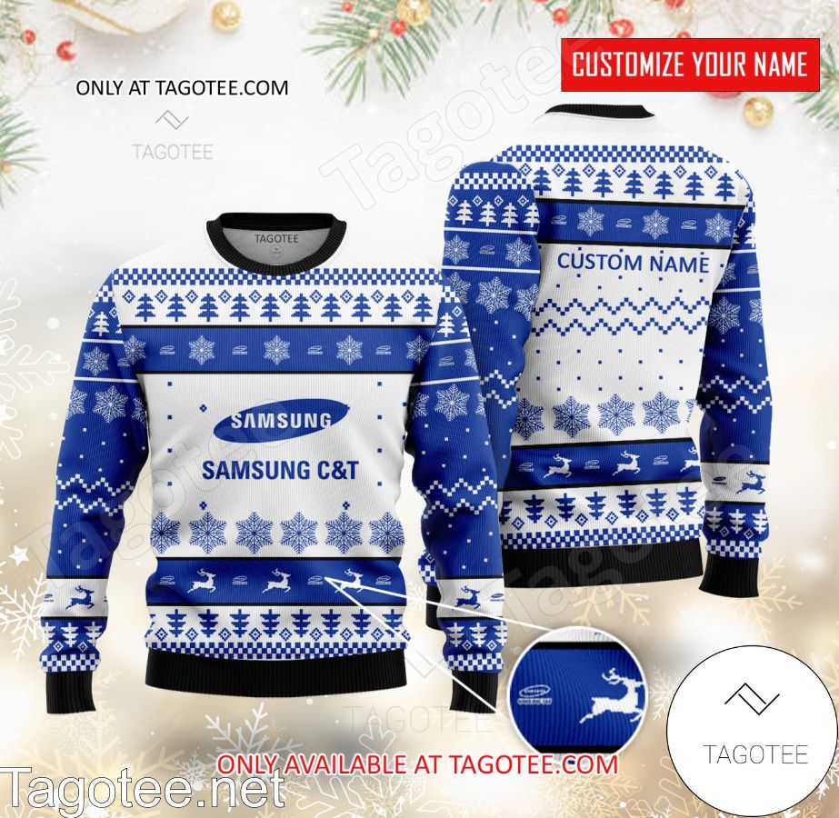 Samsung C&T Logo Personalized Ugly Christmas Sweater - BiShop