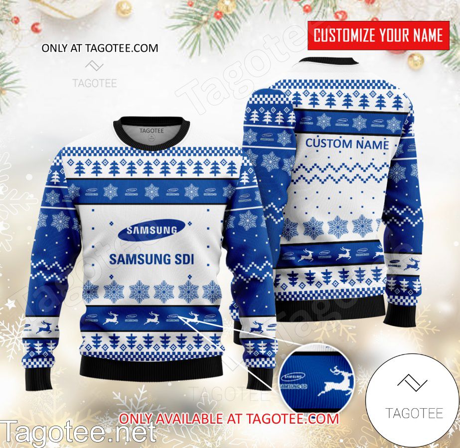 Samsung SDI Logo Personalized Ugly Christmas Sweater - BiShop