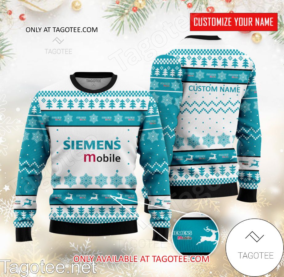 Siemens Mobile Logo Personalized Ugly Christmas Sweater - BiShop