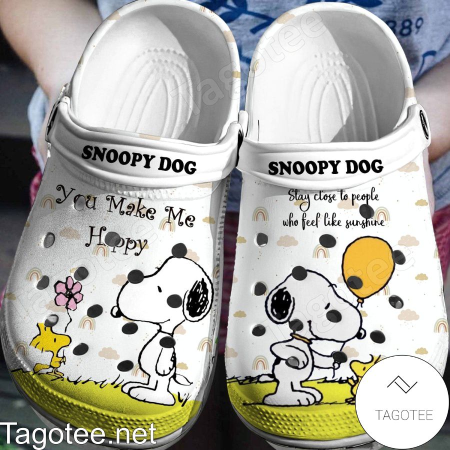 Snoopy Dog You Make Me Happy Crocs Clogs - Tagotee