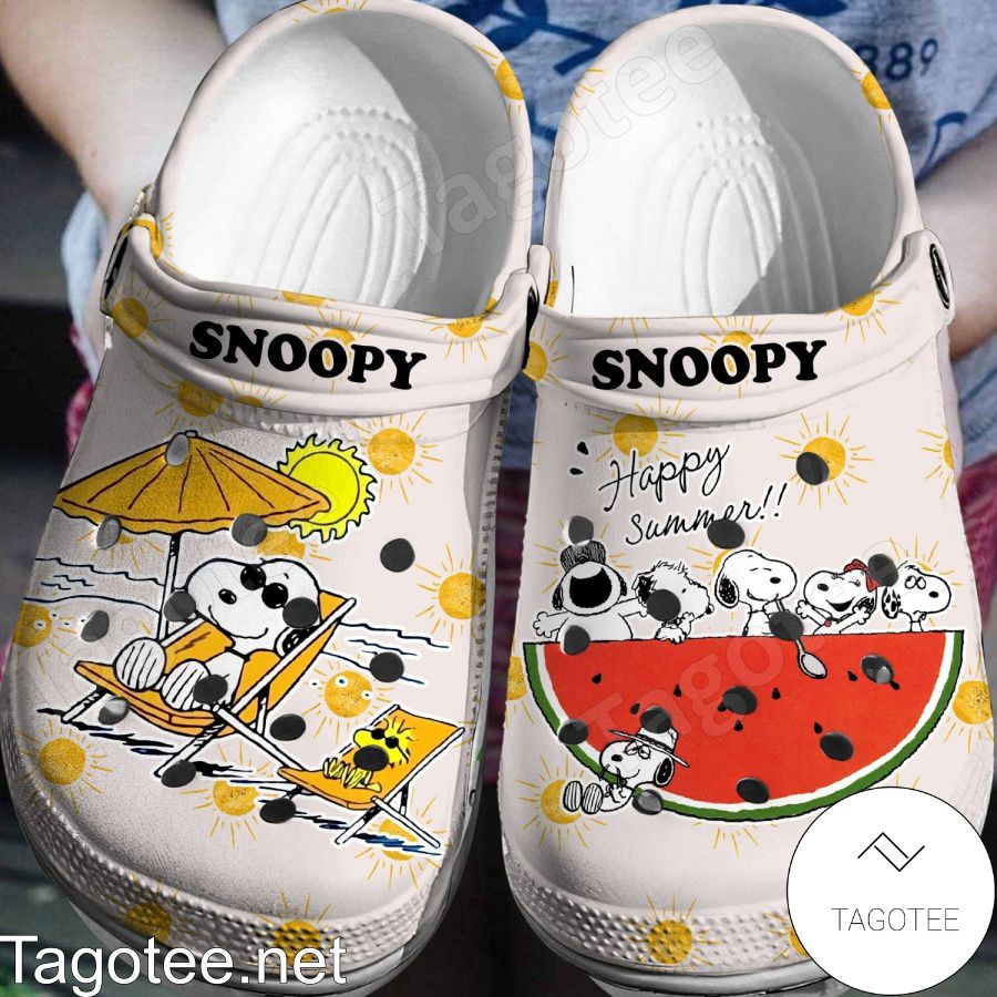 Snoopy Happy Summer Crocs Clogs - Tagotee