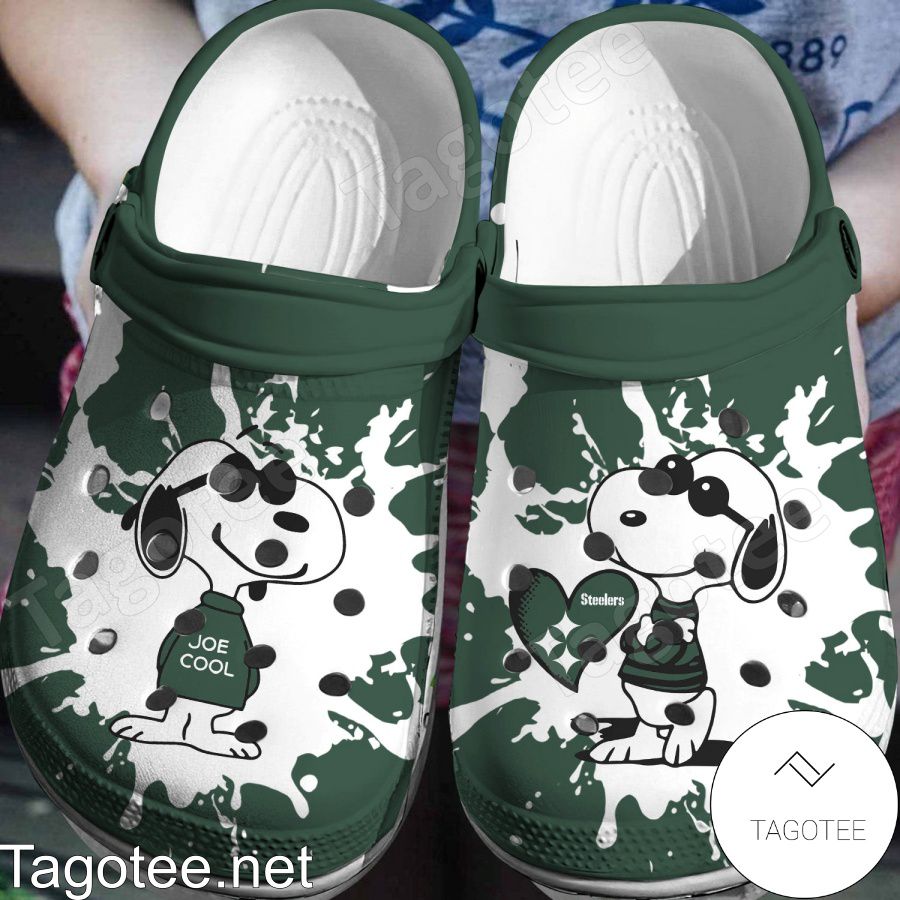 Snoopy Joe Cool Steelers Crocs Clogs - Tagotee