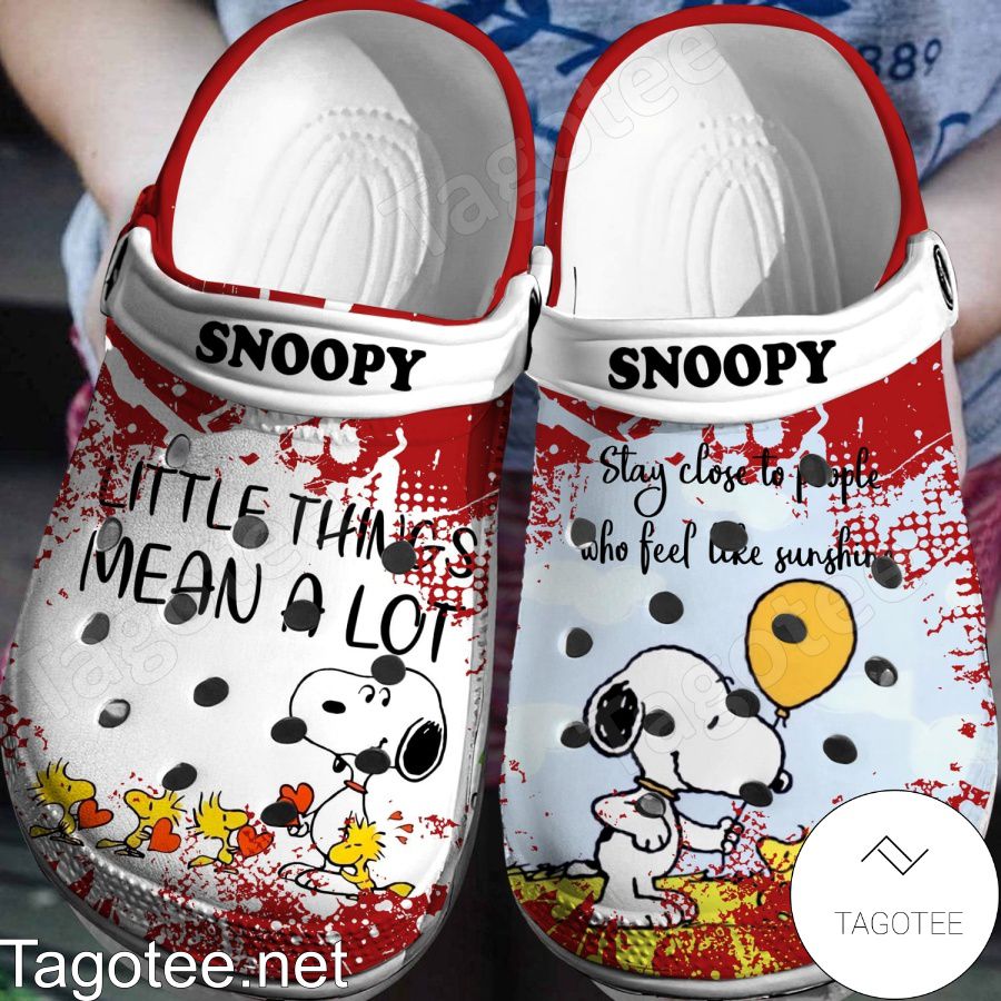 Snoopy Little Things Mean A Lot Crocs Clogs - Tagotee