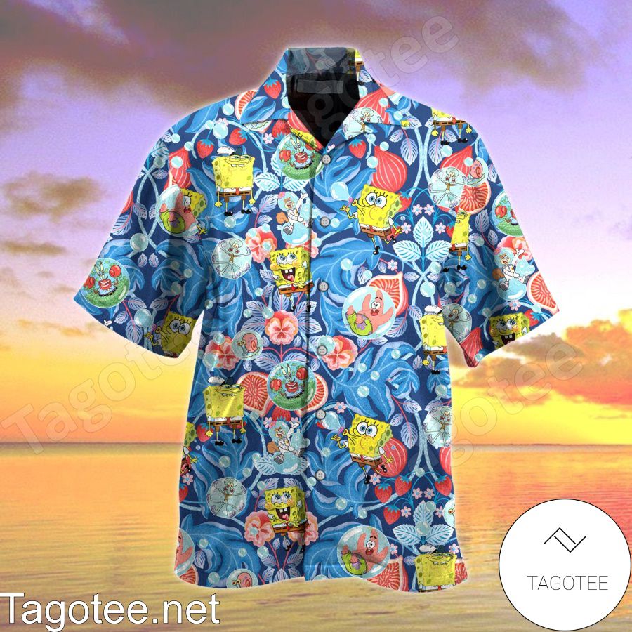 Spongebob Squarepants Leaves Hawaiian Shirt - Tagotee