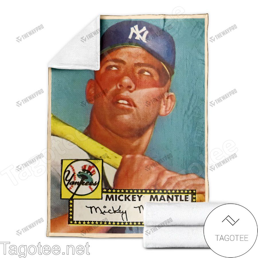 Sport Baseball Card 1952 Topps 311 Mickey Mantle Mint Blanket Quilt c