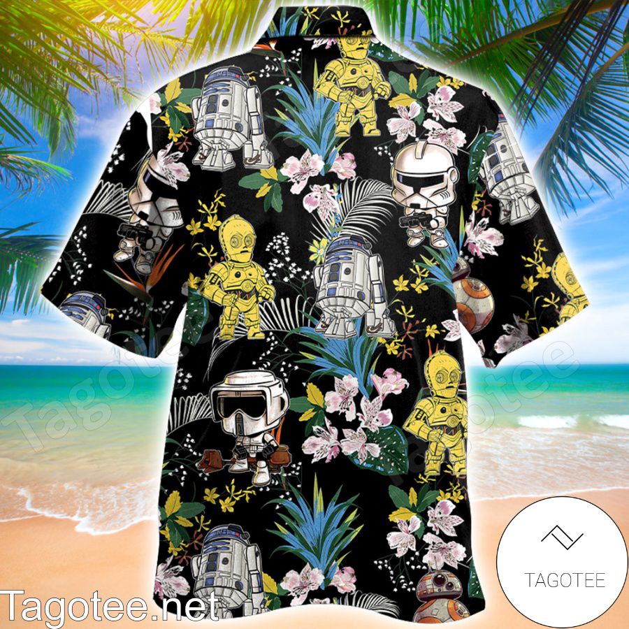 Star Wars Tropical Black Hawaiian Shirt a