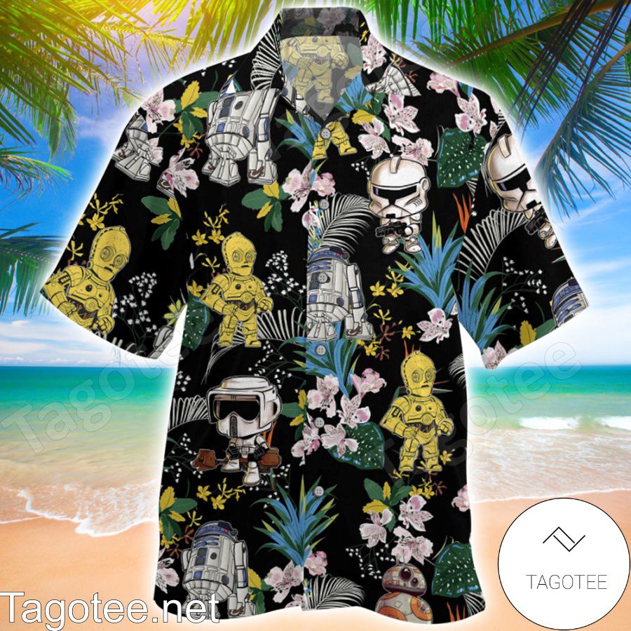 Star Wars Tropical Leaf Hawaiian Shirt - Tagotee
