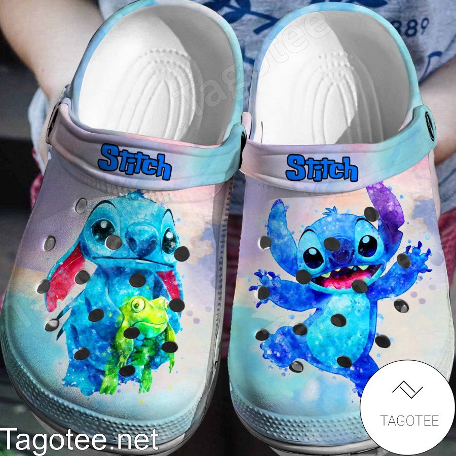 Stitch And Frog Crocs Clogs - Tagotee