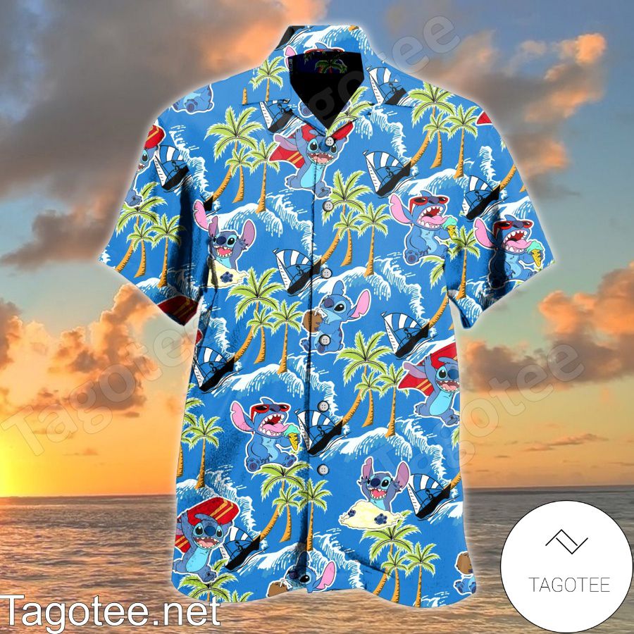 Stitch Summer Vacation Hawaiian Shirt - Tagotee