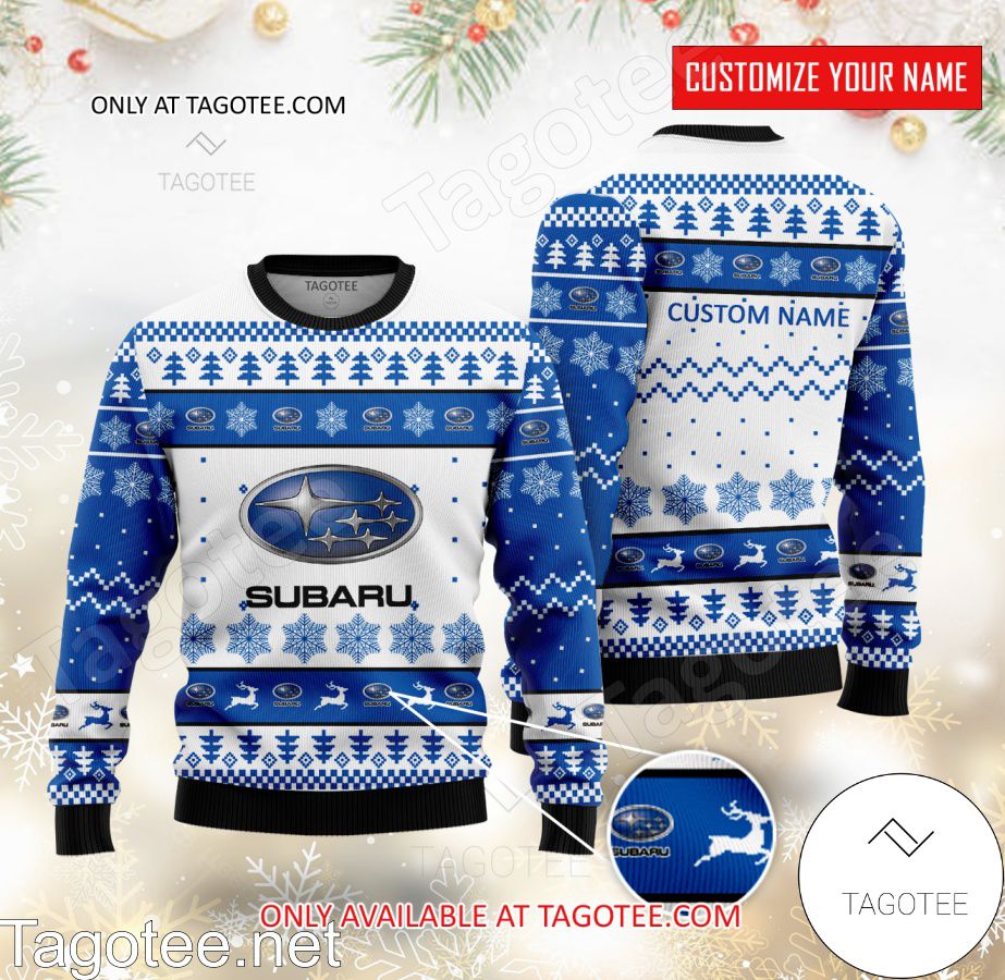 Subaru Japan Logo Personalized Ugly Christmas Sweater - BiShop