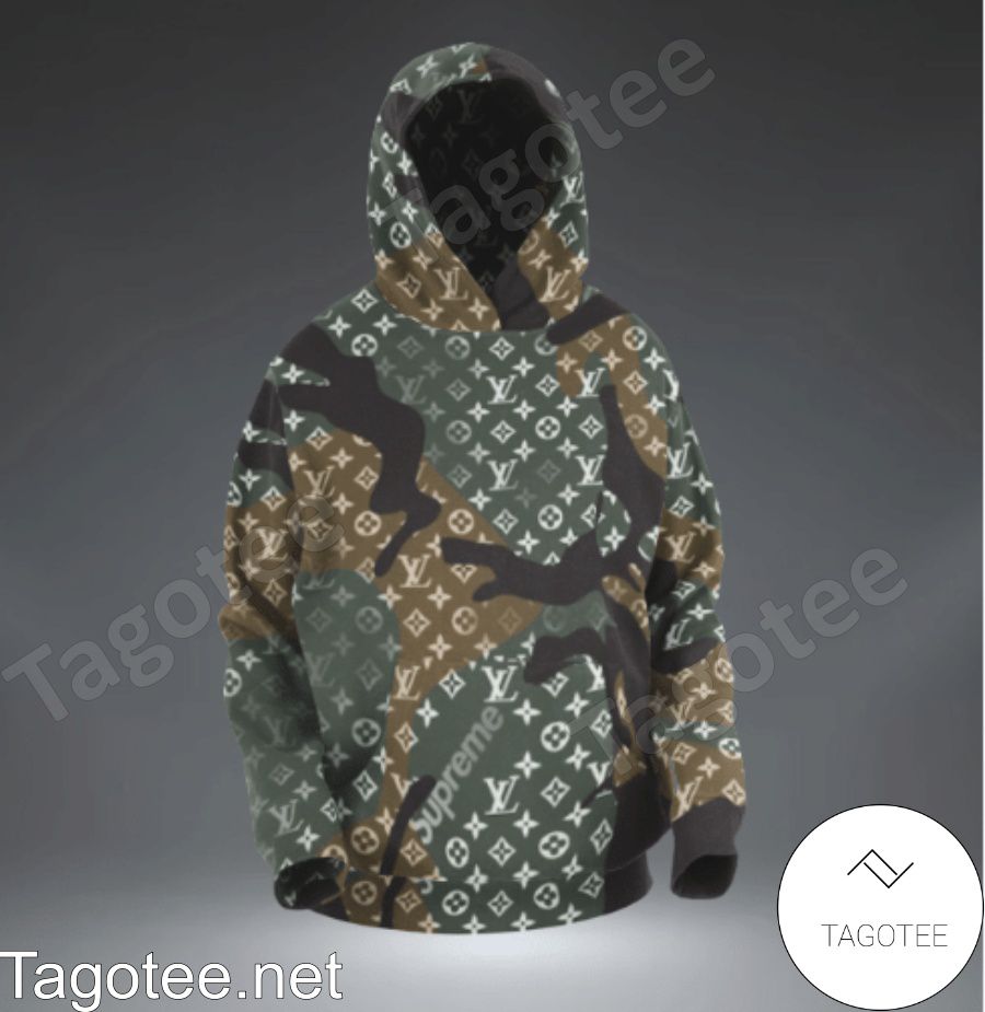 Supreme Louis Vuitton Monogram Camouflage Hoodie