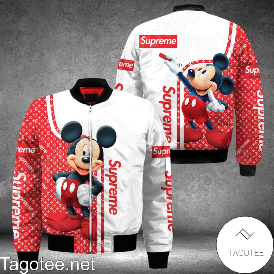 Supreme Louis Vuitton With Mickey Mouse Bomber Jacket
