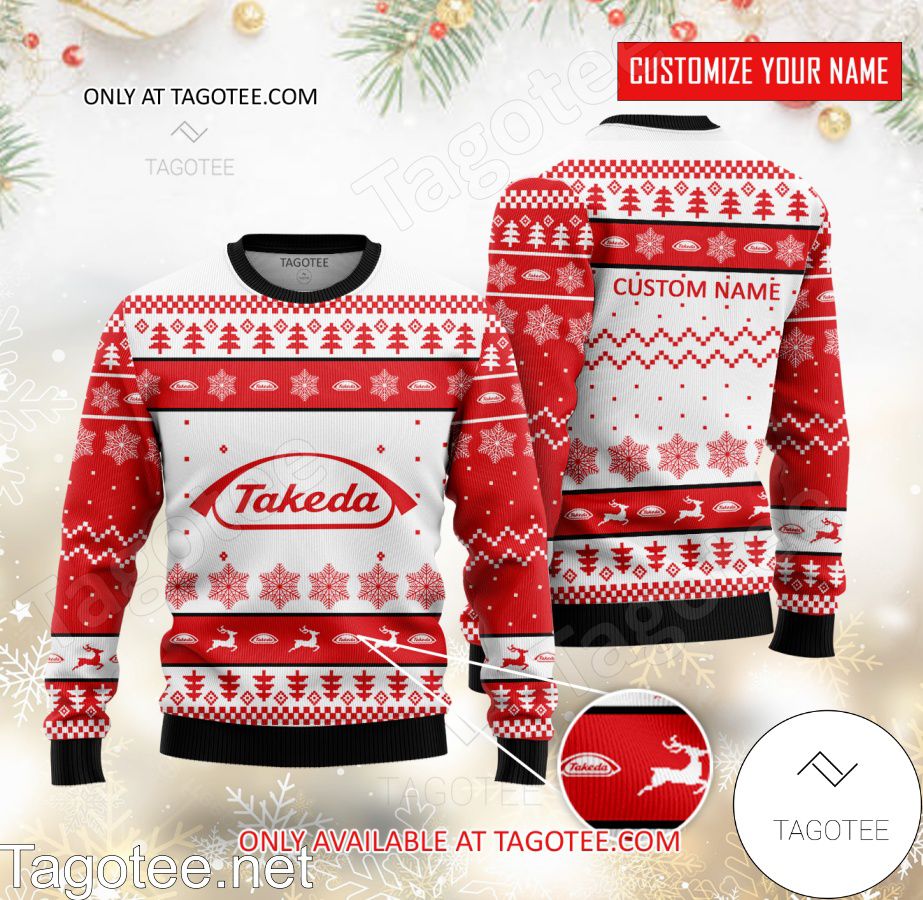 Takeda Pharmaceutical Logo Personalized Ugly Christmas Sweater - BiShop