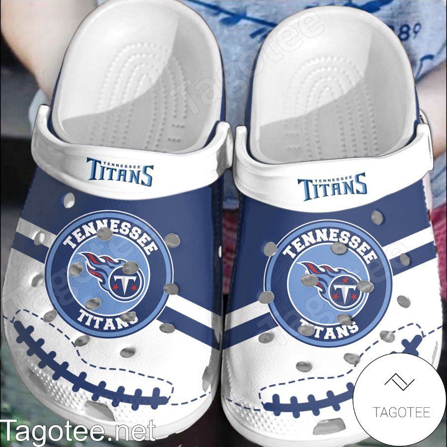 Tennessee Titans Logo Football Crocs Clogs - Tagotee