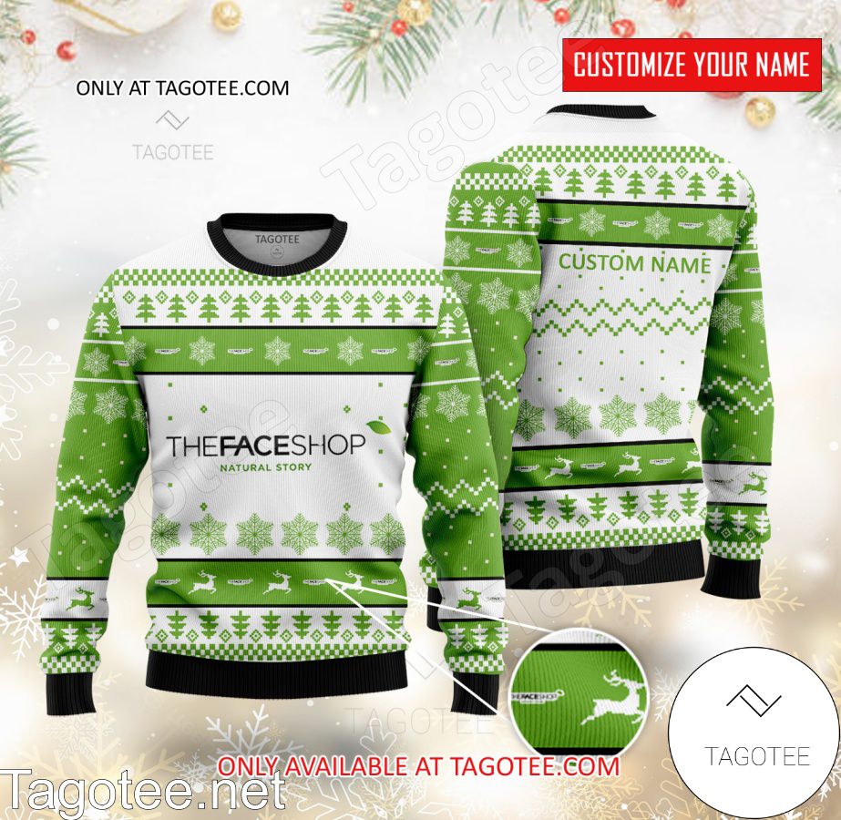The Face Shop Logo Personalized Ugly Christmas Sweater - BiShop