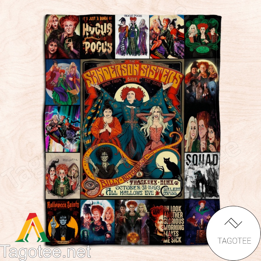 Three Witches Sanderson Sisters Hocus Pocus Blanket Quilt
