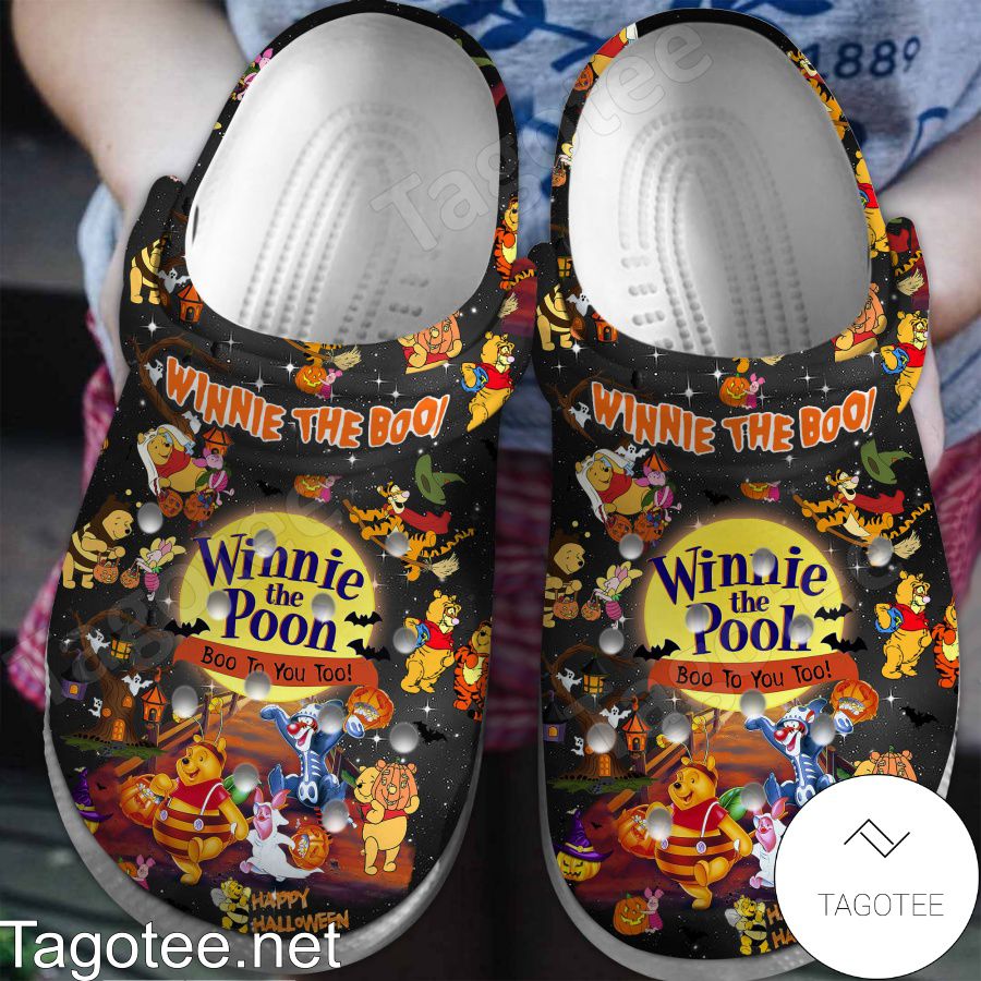 Winnie The Pooh Boo To You Too Happy Halloween Crocs Clogs
