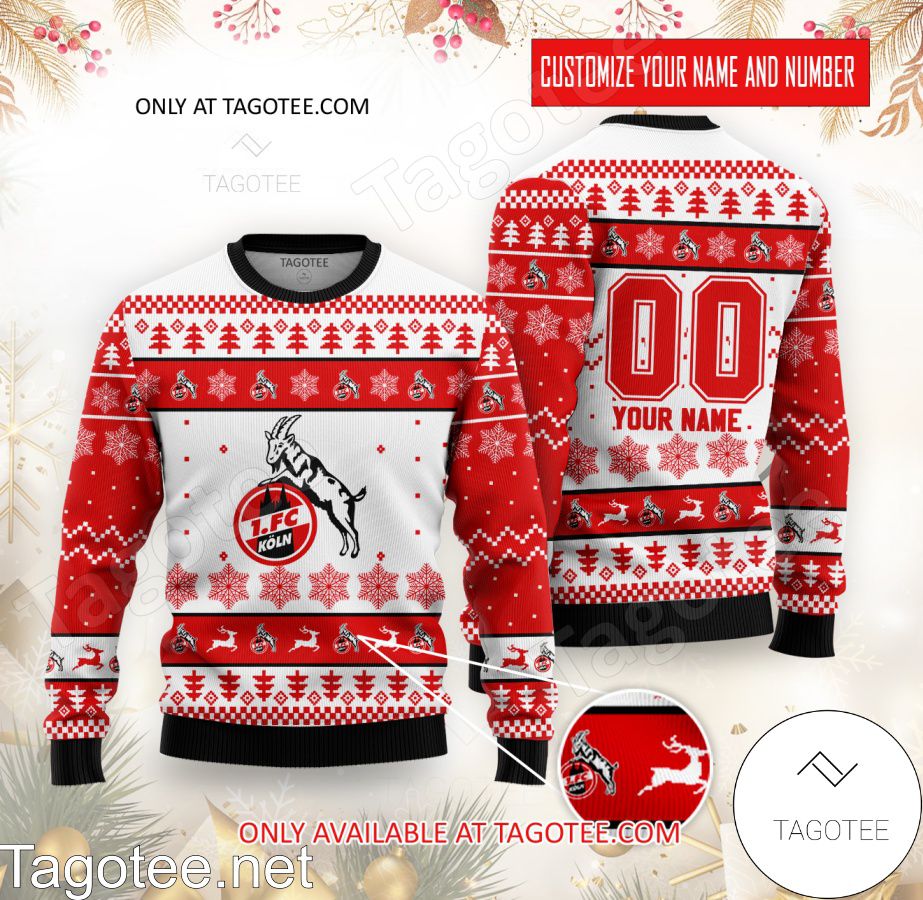 1. FC Köln Custom Ugly Christmas Sweater - BiShop