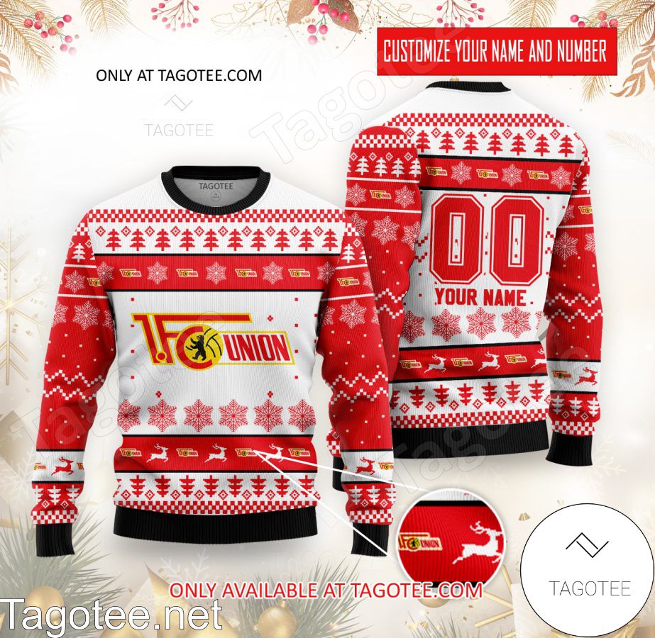 1. FC Union Berlin Custom Ugly Christmas Sweater - BiShop