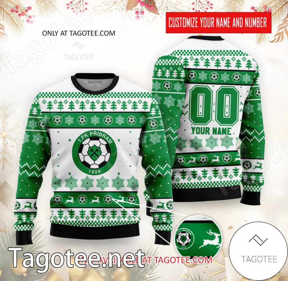1.FK Príbram Custom Ugly Christmas Sweater - EmonShop