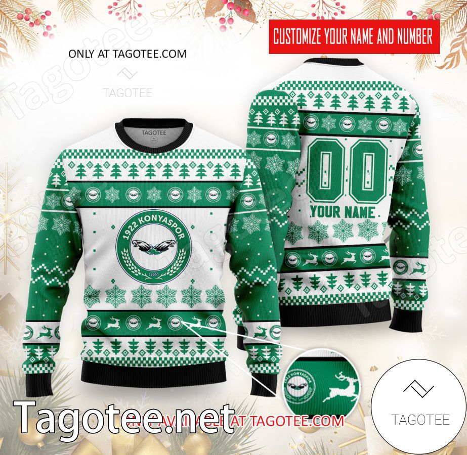 1922 Konyaspor Custom Ugly Christmas Sweater - EmonShop