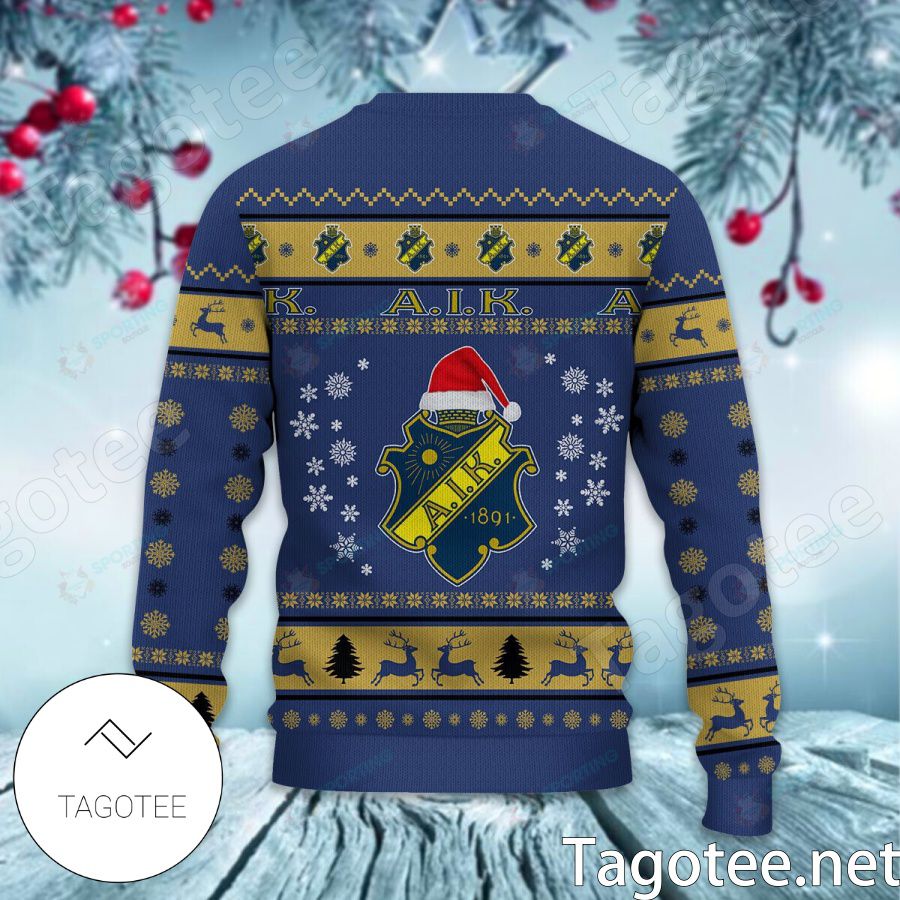 AIK Fotboll Sport Ugly Christmas Sweater b