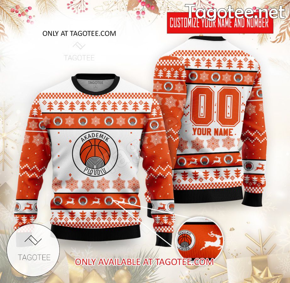 Academic Plovdiv Custom Ugly Christmas Sweater - EmonShop