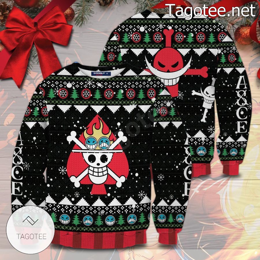 Ace Pirate One Piece Xmas Ugly Christmas Sweater - Tagotee