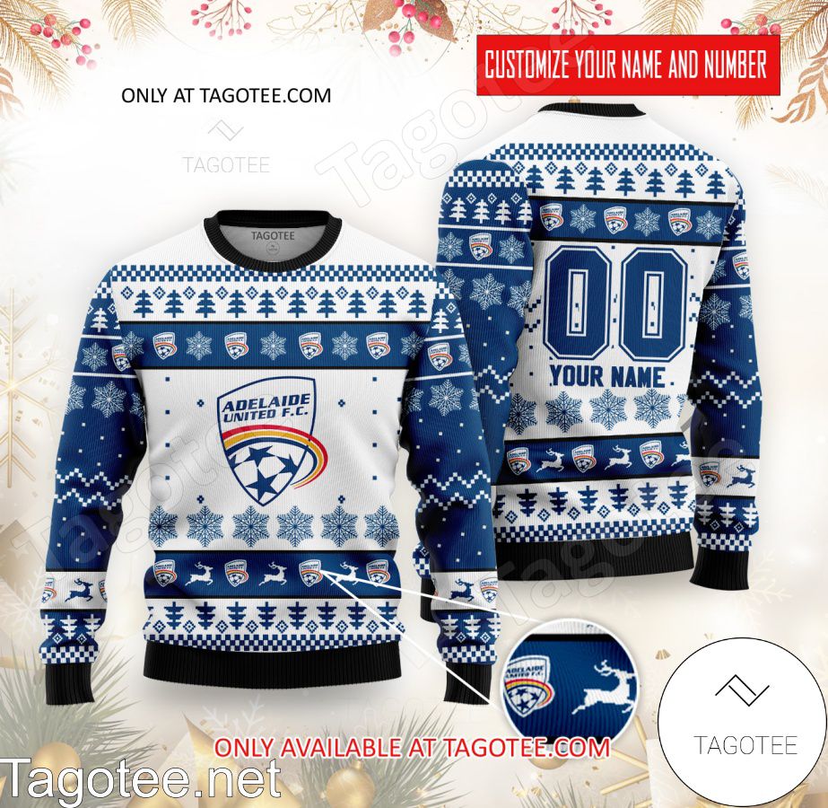 Adelaide United Custom Ugly Christmas Sweater - BiShop