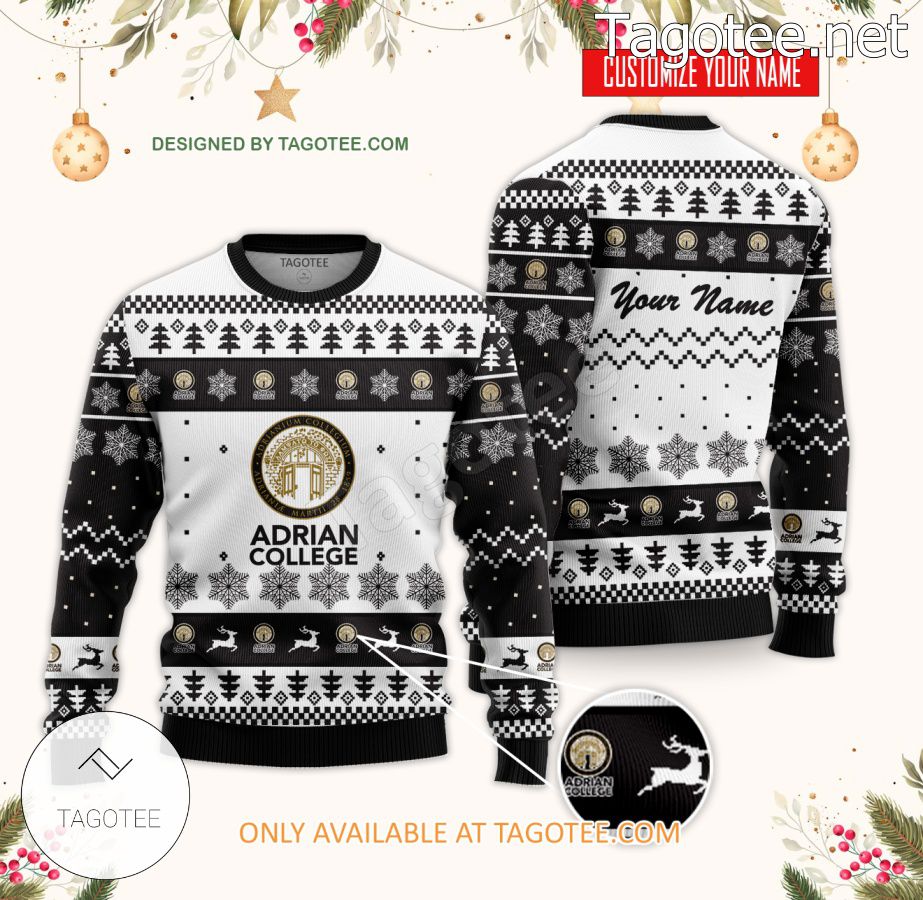 Adrian College Custom Ugly Christmas Sweater - BiShop