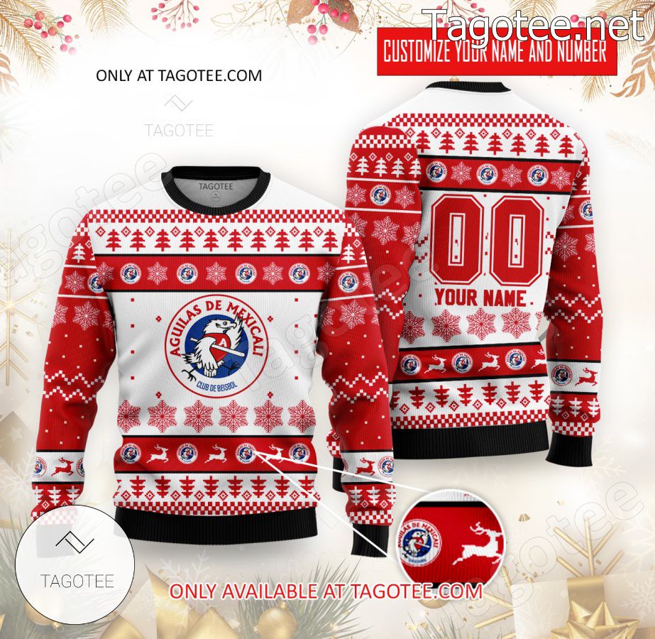 Aguilas de Mexicali Baseball Custom Ugly Christmas Sweater - EmonShop -  Tagotee