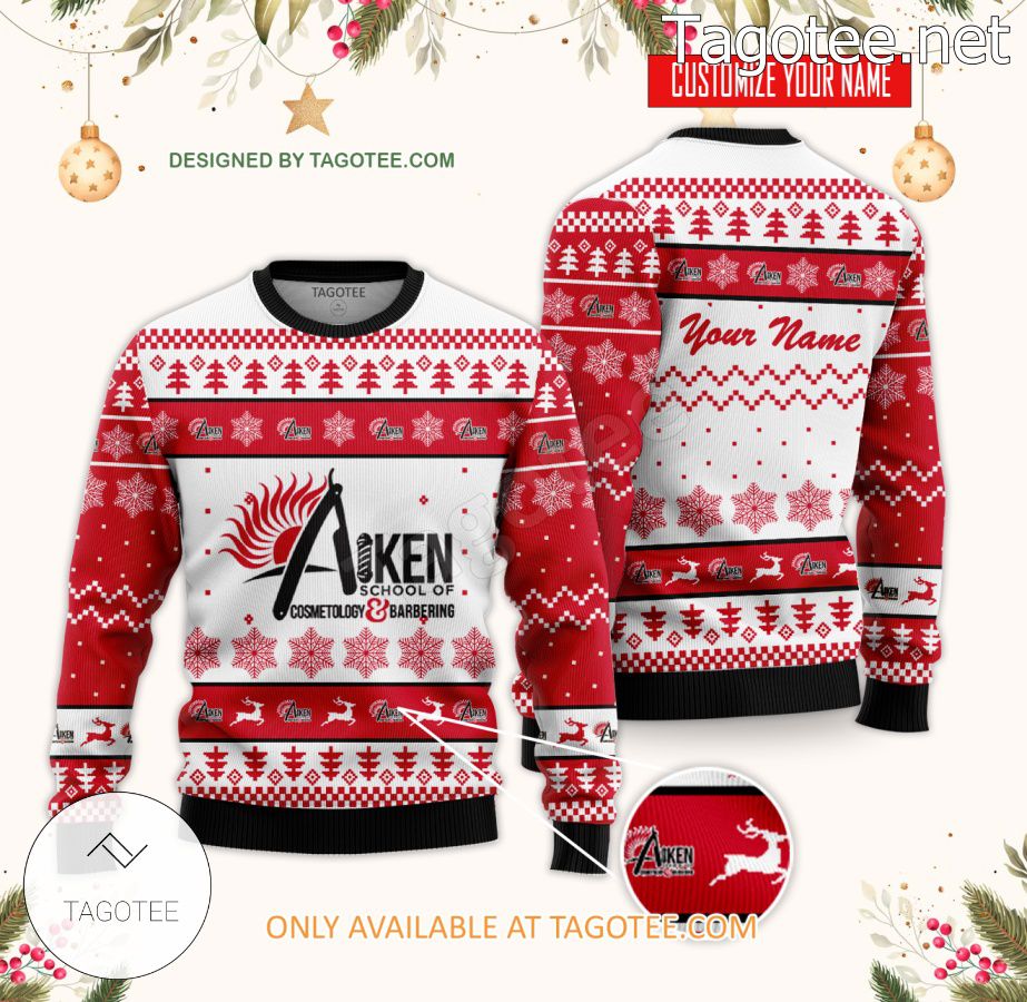 Aiken School of Cosmetology and Barbering Custom Ugly Christmas Sweater - BiShop