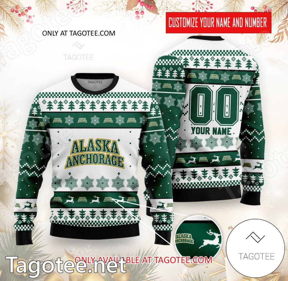 Alaska Anchorage Hockey Custom Ugly Christmas Sweater - BiShop