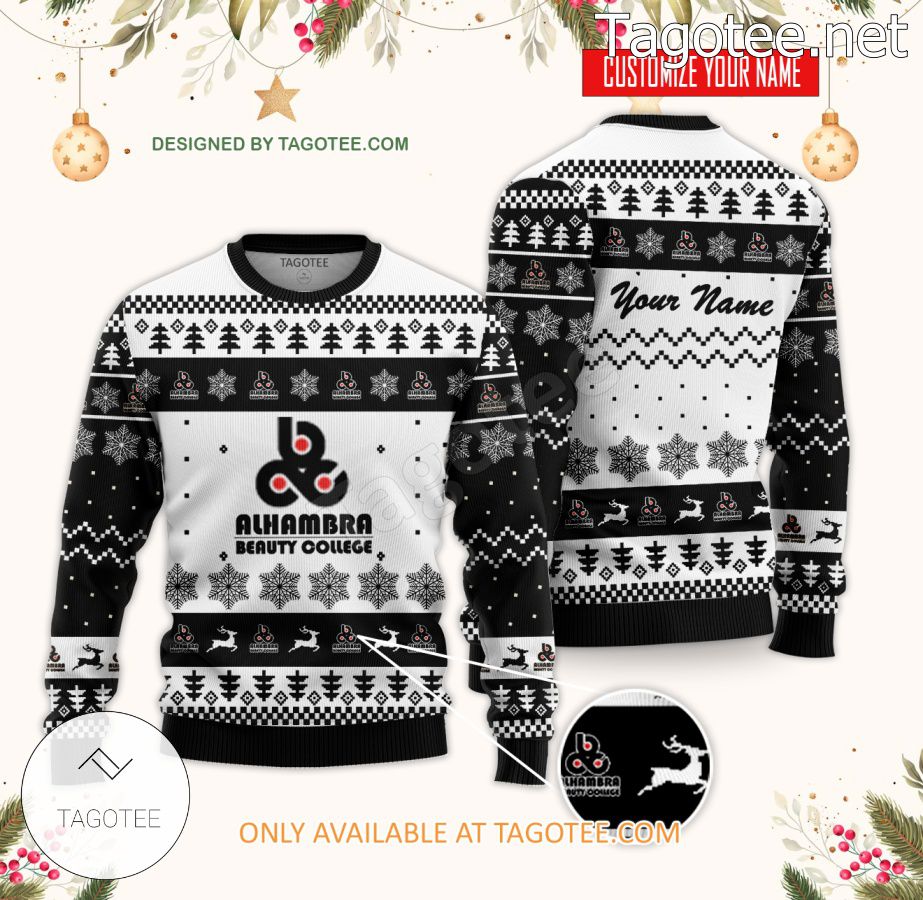 Alhambra Beauty College Custom Ugly Christmas Sweater - BiShop