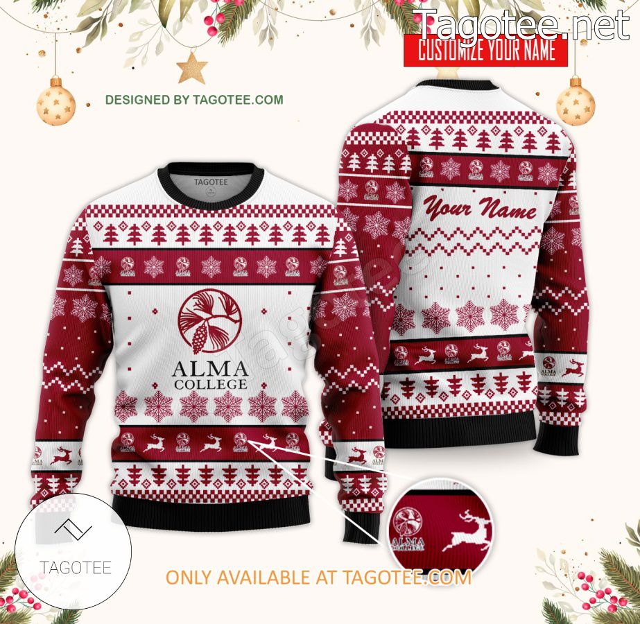 Alma College Custom Ugly Christmas Sweater - BiShop