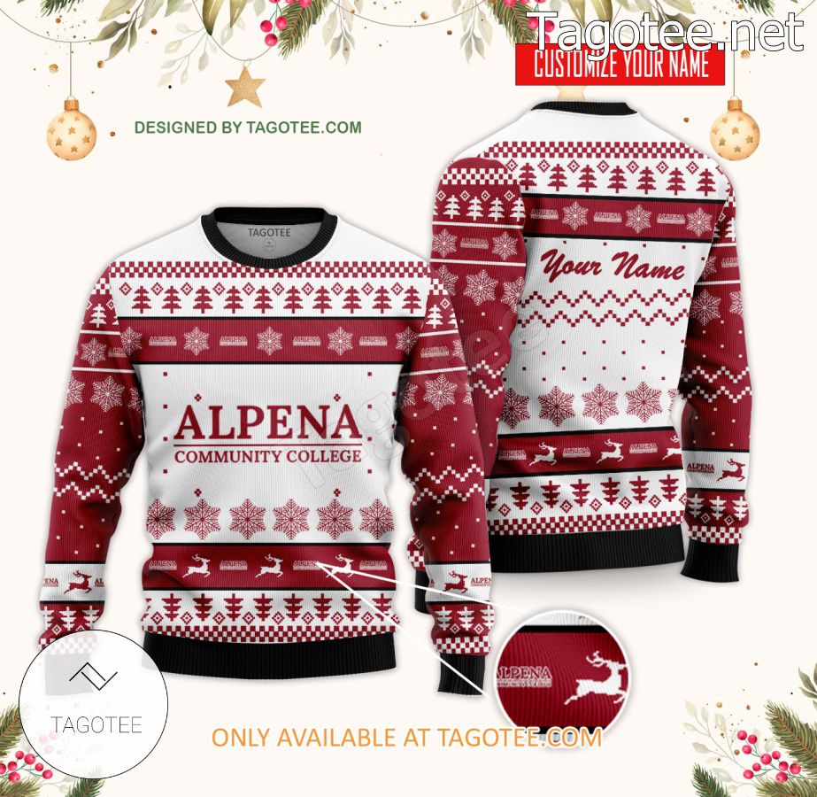 Alpena Community College Custom Ugly Christmas Sweater - BiShop