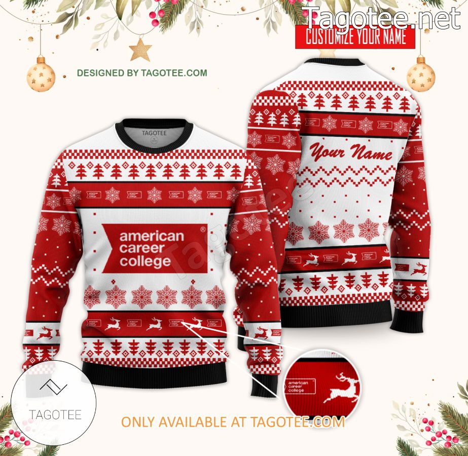 American Career College-Anaheim Custom Ugly Christmas Sweater - BiShop